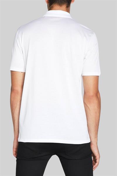 Hugo Regular Fit Fermuarlı Polo Yaka Erkek T-Shirt Beyaz 100