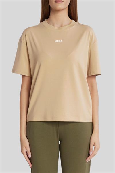 Hugo Regular Fit Kadın T-Shirt Bej