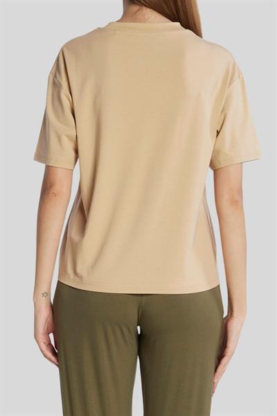 Hugo Regular Fit Kadın T-Shirt Bej