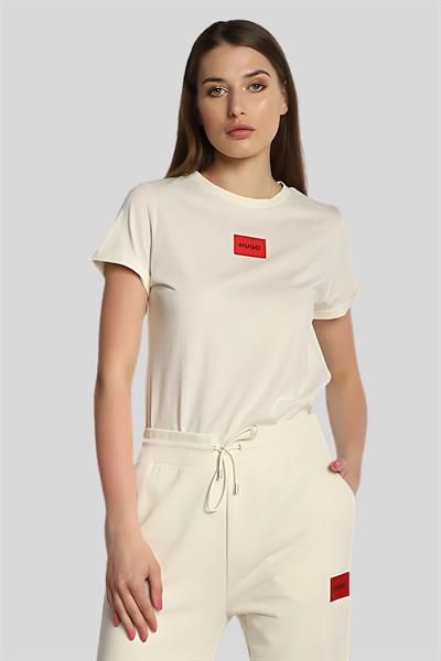 Hugo Regular Fit Kadın T-Shirt Beyaz