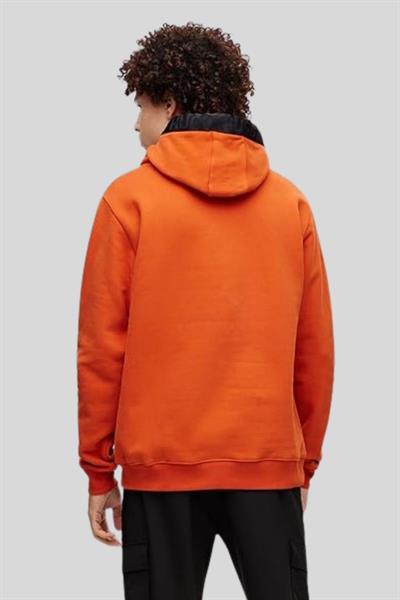Hugo Regular Fit Kapüşonlu Erkek Sweatshirt Turuncu 801