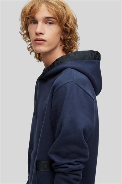 Hugo Regular Fit Kapüşonlu Erkek Sweatshirt Lacivert 405