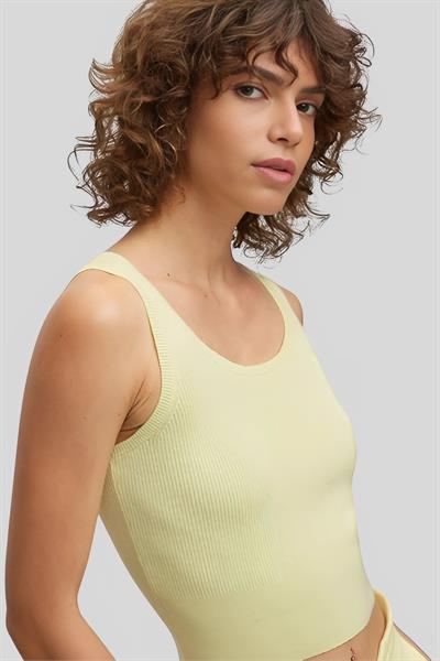 Hugo Slim Fit Kadın Body Sarı