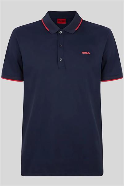Hugo Slim Fit Polo Yaka Erkek T-Shirt Lacivert 405