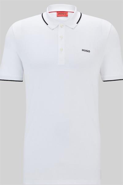 Hugo Slim Fit Polo Yaka Erkek T-Shirt Beyaz 100