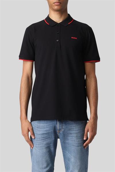 Hugo Slim Fit Polo Yaka Erkek T-Shirt Siyah