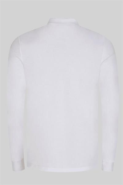 Hugo Slim Fit Polo Yaka Erkek Sweatshirt Beyaz 100