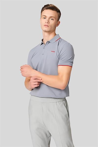 Hugo Slim Fit Polo Yaka Erkek T-Shirt Gri