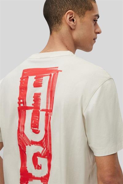 Hugo Yuvarlak Yaka Erkek T-Shirt Beyaz