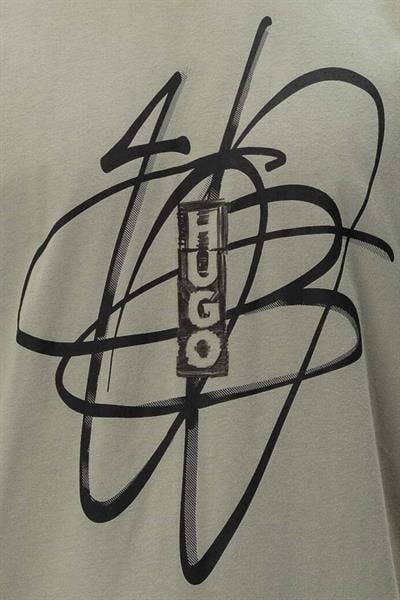 Hugo Yuvarlak Yaka Erkek T-Shirt Yeşil