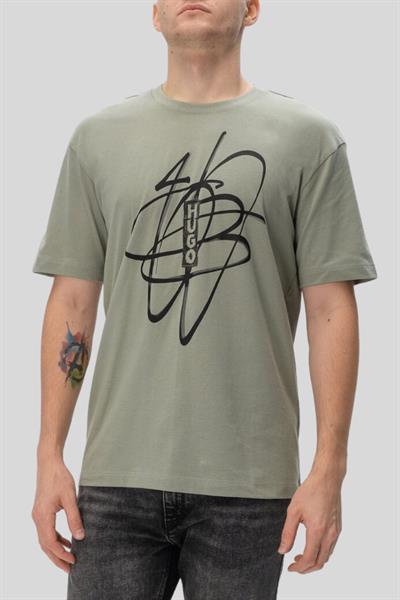 Hugo Yuvarlak Yaka Erkek T-Shirt Yeşil