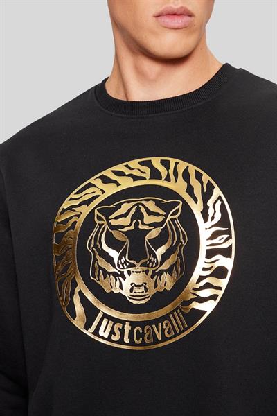 Just Cavalli Bisiklet Yaka Erkek Sweatshirt Siyah