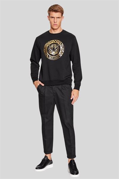 Just Cavalli Bisiklet Yaka Erkek Sweatshirt Siyah