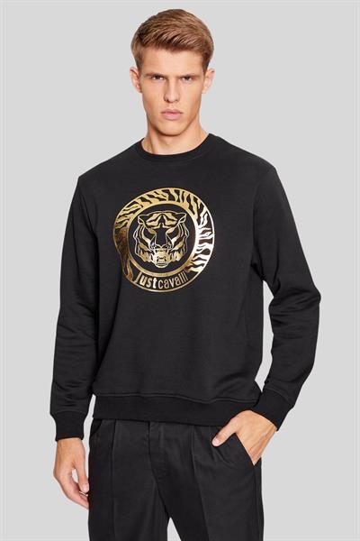 Just Cavalli Bisiklet Yaka Erkek Sweatshirt Siyah