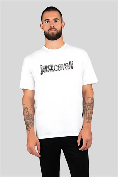 Just Cavalli Bisiklet Yaka Erkek T-Shirt Beyaz