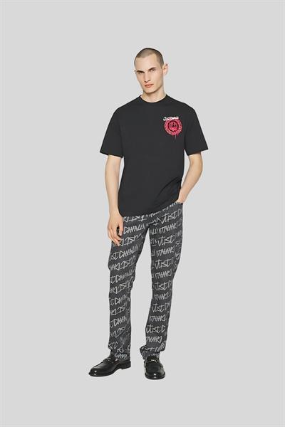 Just Cavalli Bisiklet Yaka Erkek T-Shirt Siyah 01D