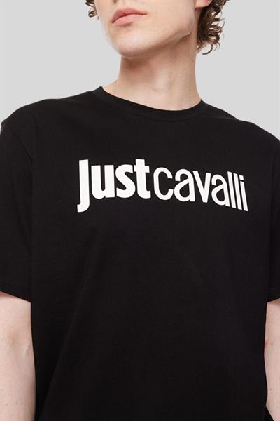 Just Cavalli Bisiklet Yaka Erkek T-Shirt Siyah 899
