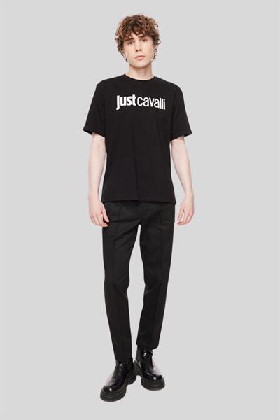 Just Cavalli Bisiklet Yaka Erkek T-Shirt Siyah 899