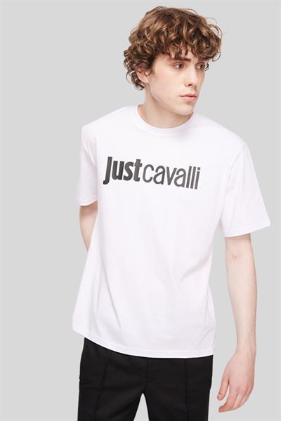 Just Cavalli Bisiklet Yaka Erkek T-Shirt Beyaz