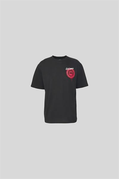 Just Cavalli Bisiklet Yaka Erkek T-Shirt Siyah 01D