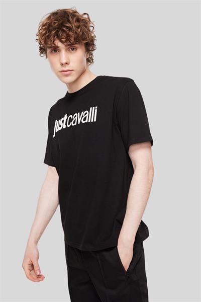 Just Cavalli Bisiklet Yaka Erkek T-Shirt Siyah 899