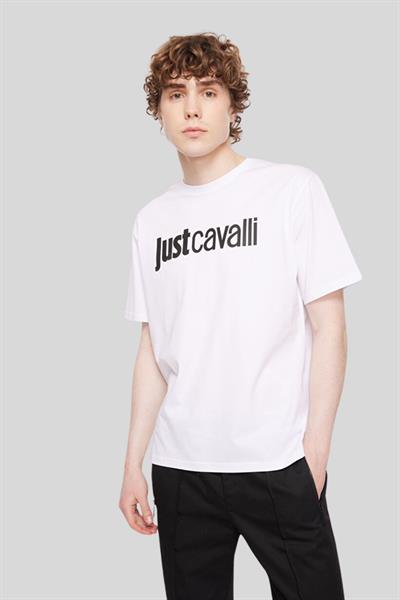 Just Cavalli Bisiklet Yaka Erkek T-Shirt Beyaz