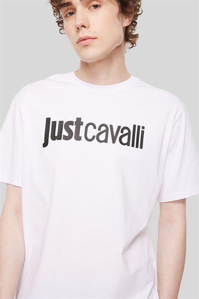 Just Cavalli Bisiklet Yaka Erkek T-Shirt Beyaz