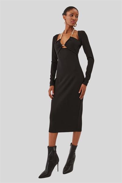 Just Cavalli Kesik Elbise Siyah