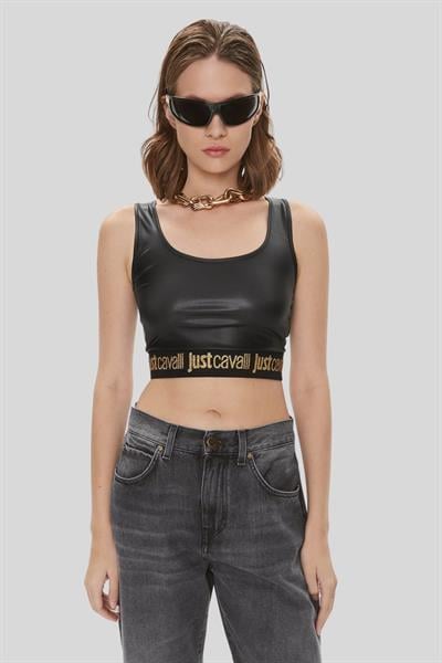 Just Cavalli Slim Fit Kadın Crop Siyah 899