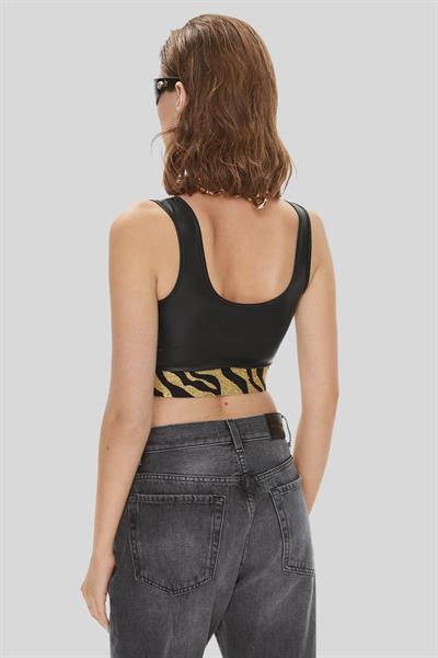 Just Cavalli Slim Fit Kadın Crop Siyah 899