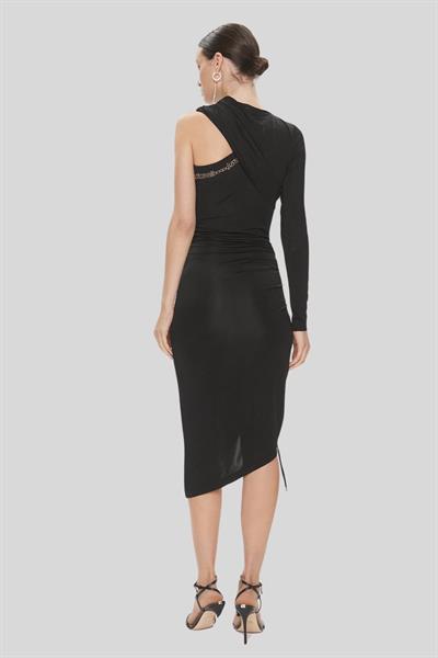 Just Cavalli Slim Fit Kokteyl Elbisesi Siyah 899
