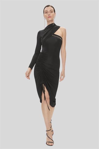 Just Cavalli Slim Fit Kokteyl Elbisesi Siyah 899