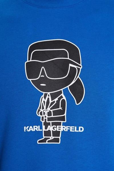 Karl Lagerfeld Erkek Bisiklet Yaka SweatShirt Mavi