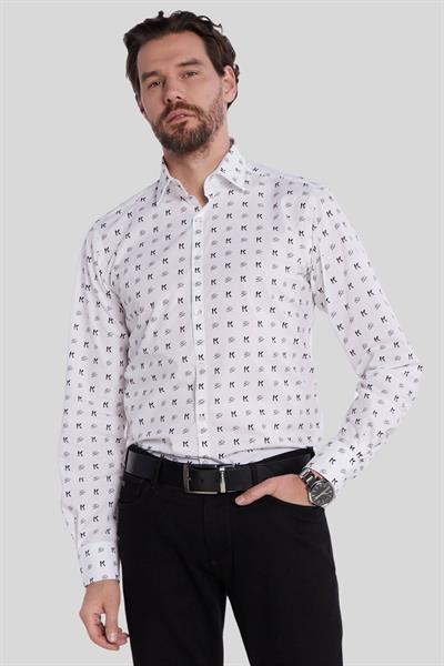 Karl Lagerfeld Erkek Gömlek Beyaz