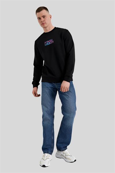 Karl Lagerfeld Erkek Normal Kesim Kazak Siyah