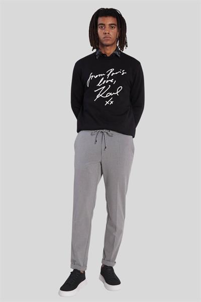 Karl Lagerfeld Erkek Normal Kesim Kazak Siyah