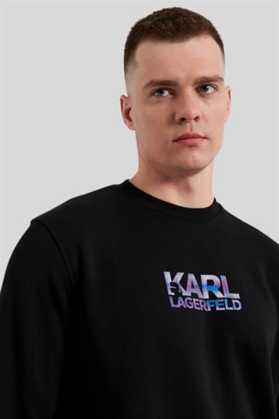 Karl Lagerfeld Erkek Normal Kesim Kazak Siyah