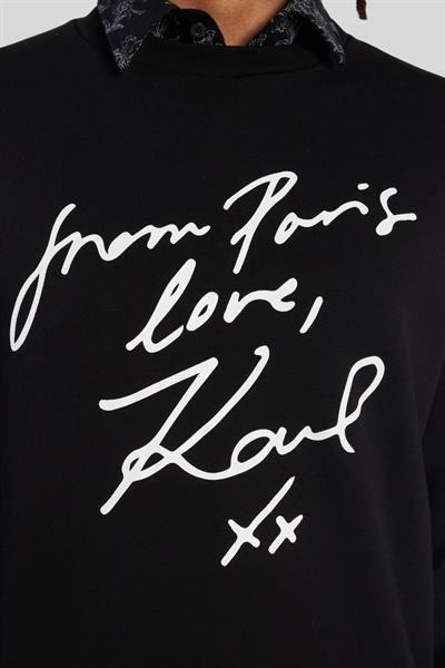 Karl Lagerfeld Erkek Normal Kesim Kazak Siyah