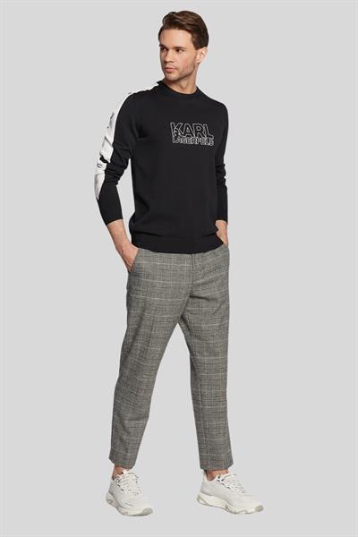 Karl Lagerfeld Erkek Örgü Kazak Siyah