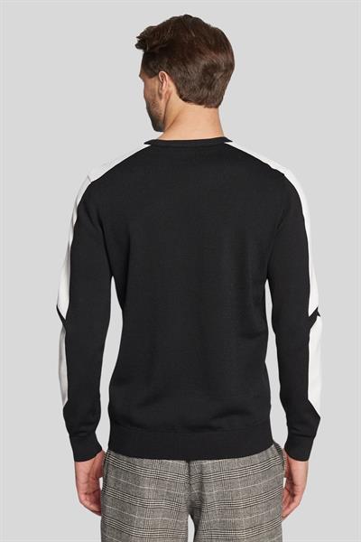 Karl Lagerfeld Erkek Örgü Kazak Siyah