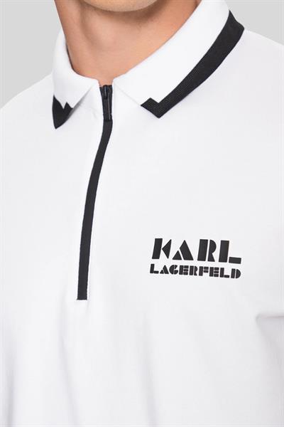 Karl Lagerfeld Erkek Polo Gömlek Beyaz