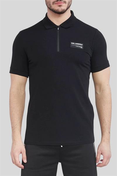 Karl Lagerfeld Erkek Polo Yaka T-Shirt Siyah
