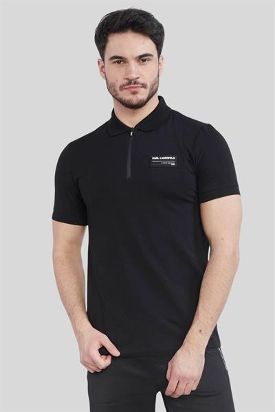 Karl Lagerfeld Erkek Polo Yaka T-Shirt Siyah