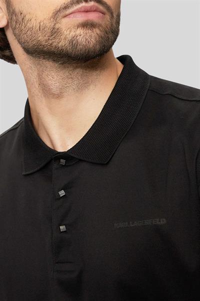 Karl Lagerfeld Erkek Polo Yaka T-Shirt Siyah