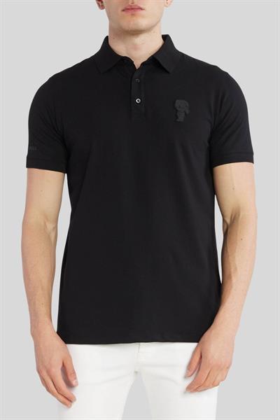 Karl Lagerfeld Erkek Polo Yaka T-Shirt Siyah