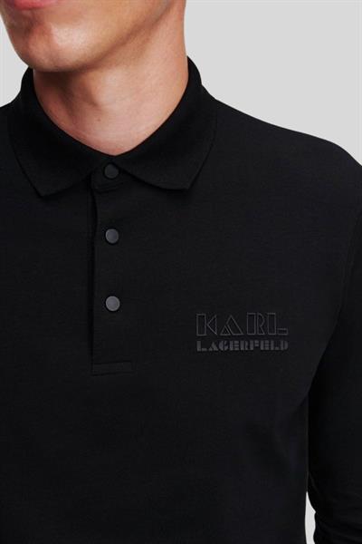 Karl Lagerfeld Erkek Polo Yaka T-Shirt Siyah