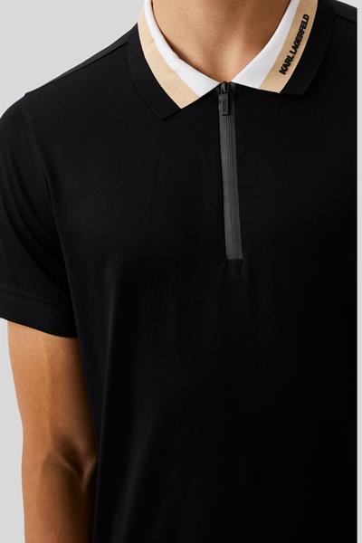 Karl Lagerfeld Erkek Polo Yaka T-Shirt Siyah