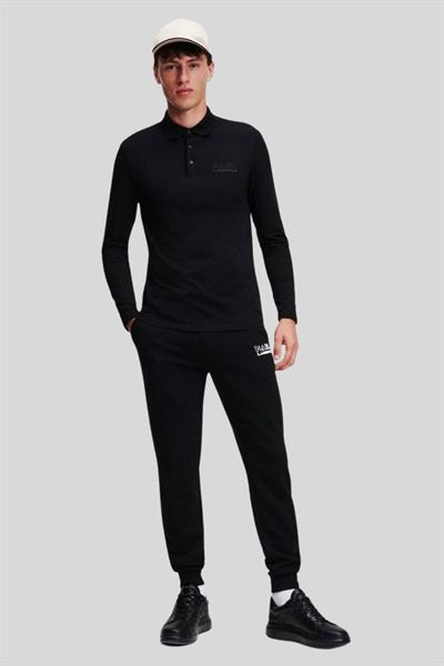 Karl Lagerfeld Erkek Polo Yaka T-Shirt Siyah