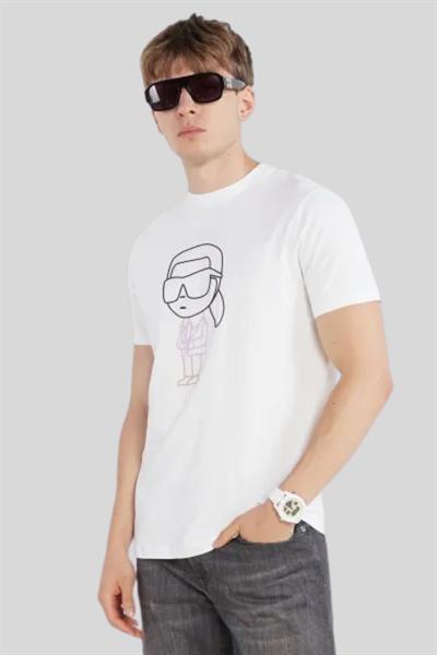 Karl Lagerfeld Erkek T-Shirt Beyaz