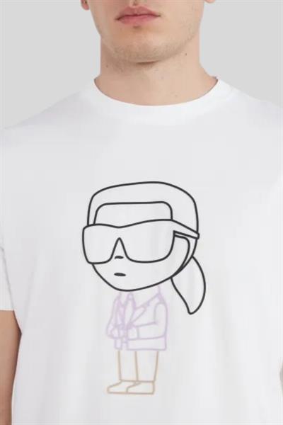 Karl Lagerfeld Erkek T-Shirt Beyaz
